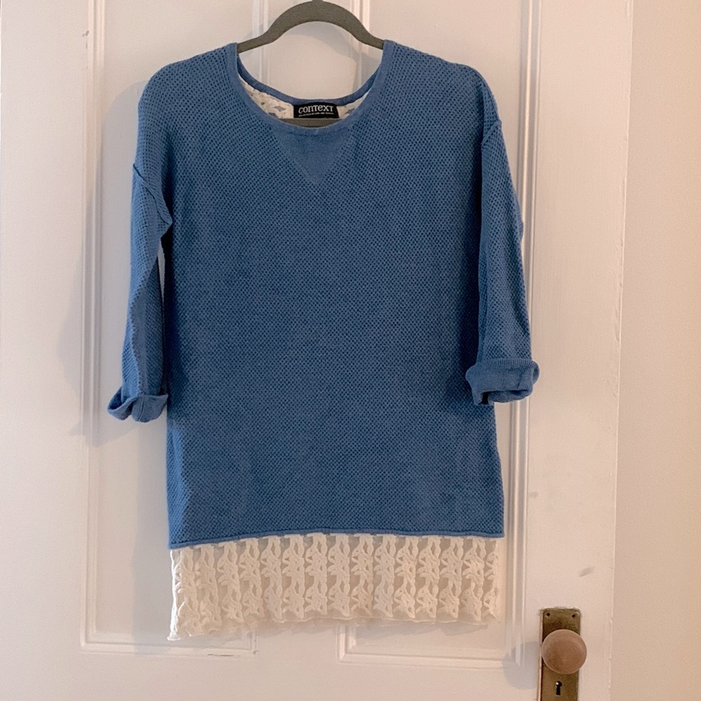 Lord and Taylor sweater with beautiful lace detail.